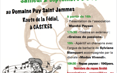 Accueil paysan 81 fête les 30ans du réseau au Domaine Puy-saint-jammes